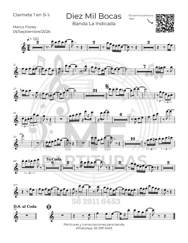 La imagen puede contener una previsualizacion de una partitura